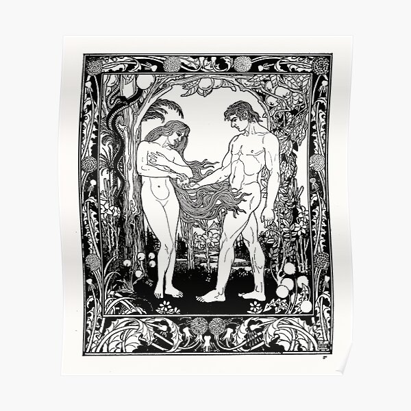 Ephraim Moses Lilien - Adam and Eve Poster