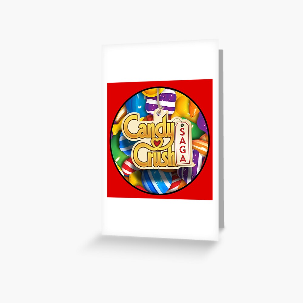 candy crush logo greeting card by km83 redbubble