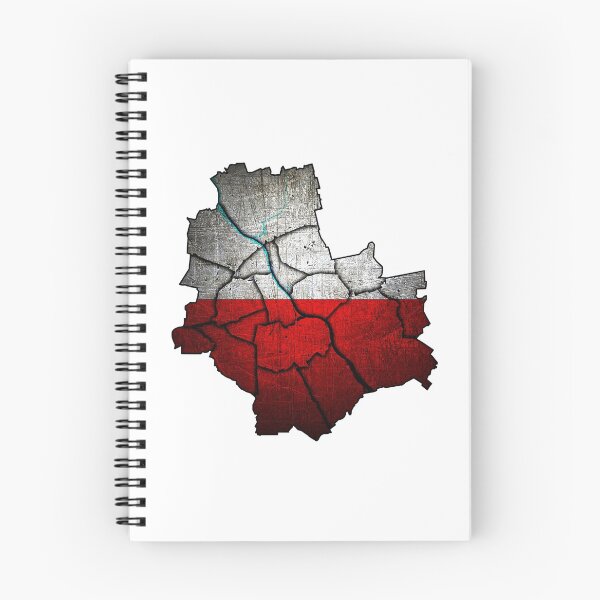 Item preview, Geographical map with outlines of Warsaw in Poland with divided districts, city parts.Flaga Polski, mapa warszawy, warszawa polska, Kolory flagi Polski designed and sold by Marcin Adrian.