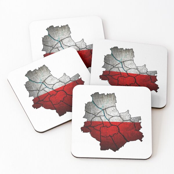 Item preview, Geographical map with outlines of Warsaw in Poland with divided districts, city parts.Flaga Polski, mapa warszawy, warszawa polska, Kolory flagi Polski designed and sold by Marcin Adrian.