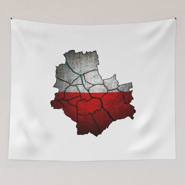 Item preview, Geographical map with outlines of Warsaw in Poland with divided districts, city parts.Flaga Polski, mapa warszawy, warszawa polska, Kolory flagi Polski designed and sold by Marcin Adrian.