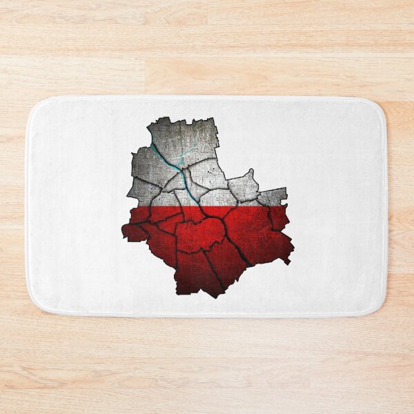 Item preview, Geographical map with outlines of Warsaw in Poland with divided districts, city parts.Flaga Polski, mapa warszawy, warszawa polska, Kolory flagi Polski designed and sold by Marcin Adrian.