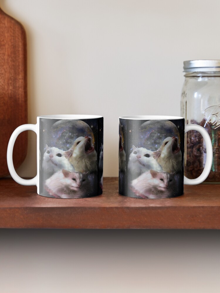 Thumbnail 2 of 6, Coffee Mug, Triple Thurston Moon Cats! designed and sold by Thurstonwaffles.