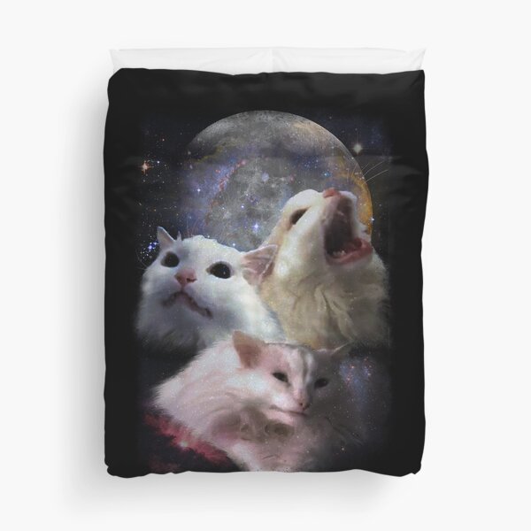 Triple Thurston Moon Cats! Duvet Cover