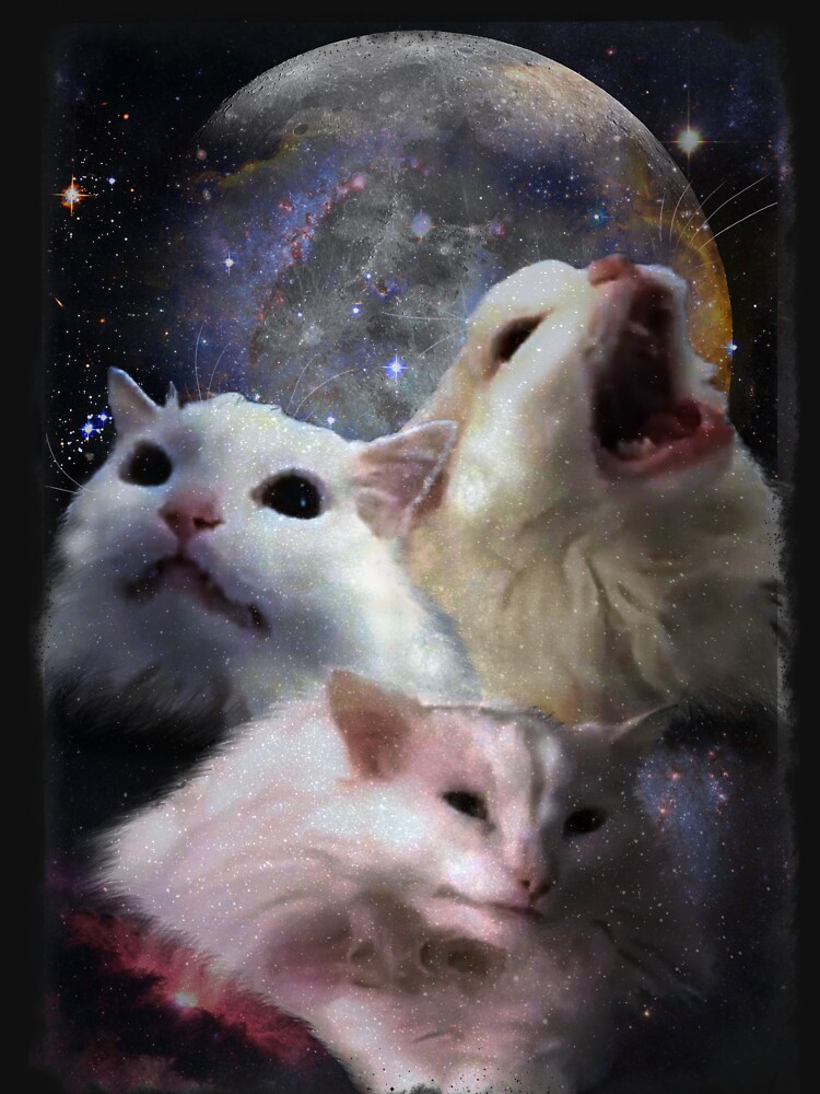 Thumbnail 7 of 7, Classic T-Shirt, Triple Thurston Moon Cats! designed and sold by Thurstonwaffles.