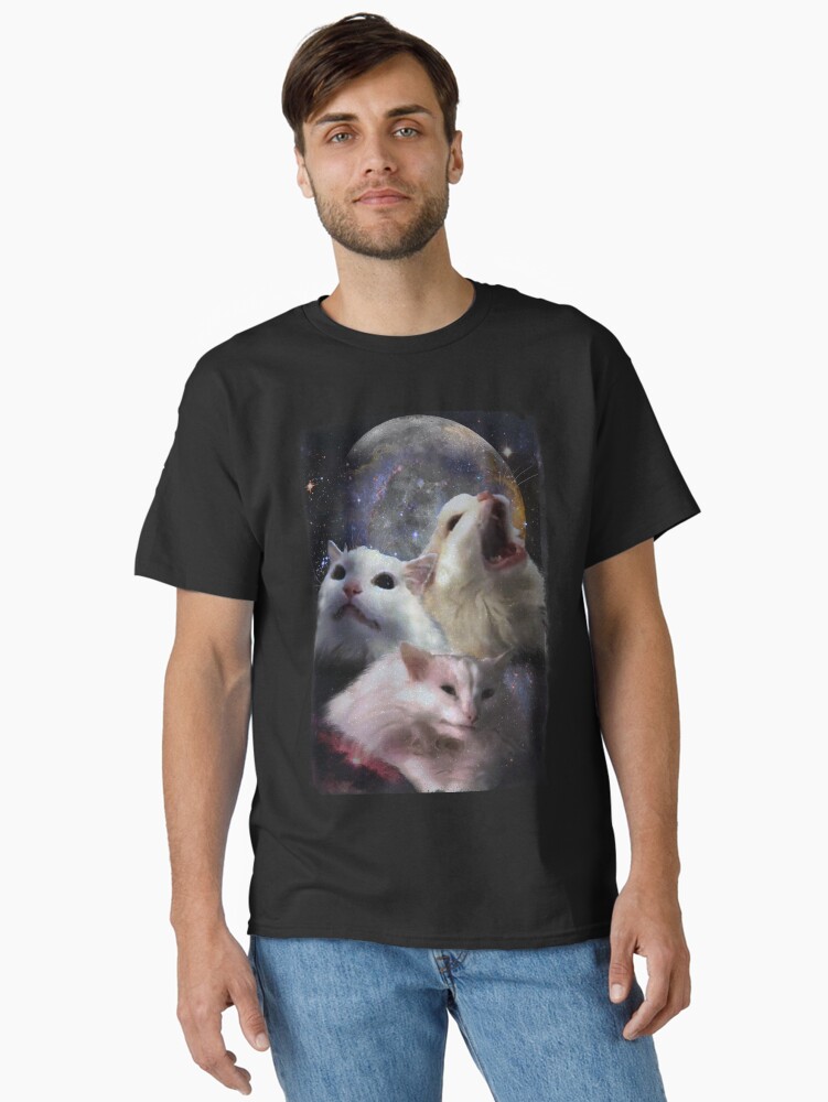 Thumbnail 1 of 7, Classic T-Shirt, Triple Thurston Moon Cats! designed and sold by Thurstonwaffles.