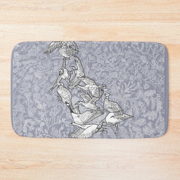 Item preview, Anseriformes - Ducks - Birds - Evolution - Blue Background designed and sold by EvolutionPoster.