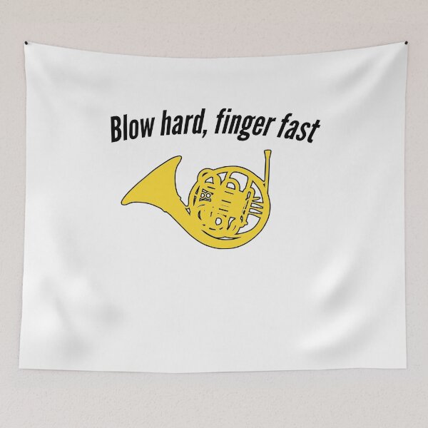Item preview, FRENCH HORN - Blow hard, finger fast! - funny F Horn gift designed and sold by HEJAshirts.