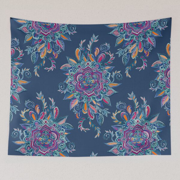 Item preview, Deep Summer - Watercolor Floral Medallion designed and sold by micklyn.