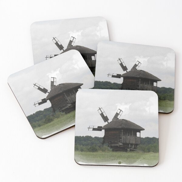 Item preview, Ukraine Ancient Wooden Windmill on Meadow designed and sold by r-silver.