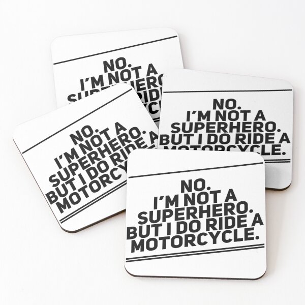Artikelvorschau, Nein, ich bin kein Superheld, aber ich fahre ein Motorrad Schwarzer Text entworfen und verkauft von TWMBDesigns.