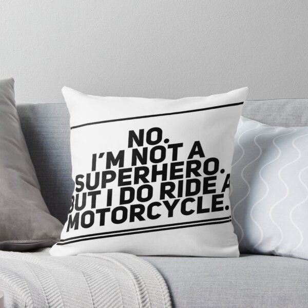 Artikelvorschau, Nein, ich bin kein Superheld, aber ich fahre ein Motorrad Schwarzer Text entworfen und verkauft von TWMBDesigns.