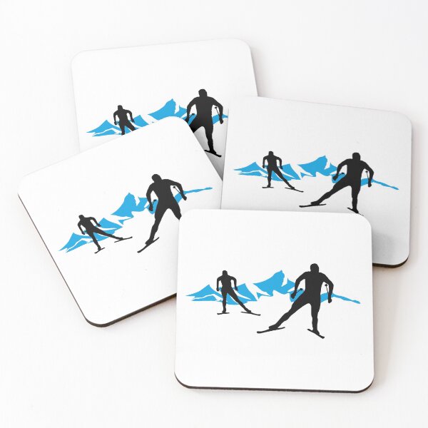Artikelvorschau, Langlaufen, Langläufer und Berge, Cross Country Skiing entworfen und verkauft von claudiasartwork.