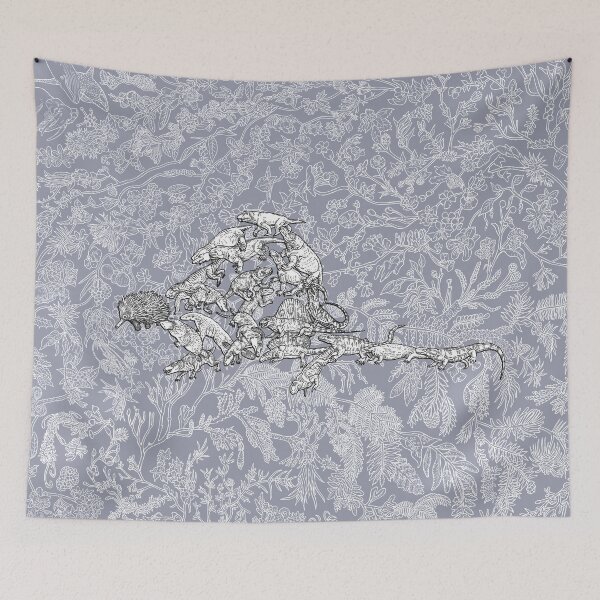 Item preview, Synapsids (stem mammals) - Evolution - Blue Background designed and sold by EvolutionPoster.