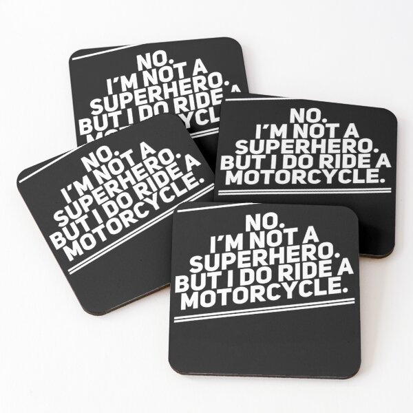 Artikelvorschau, Nein, ich bin kein Superheld, aber ich fahre ein Motorrad Weißer Text entworfen und verkauft von TWMBDesigns.