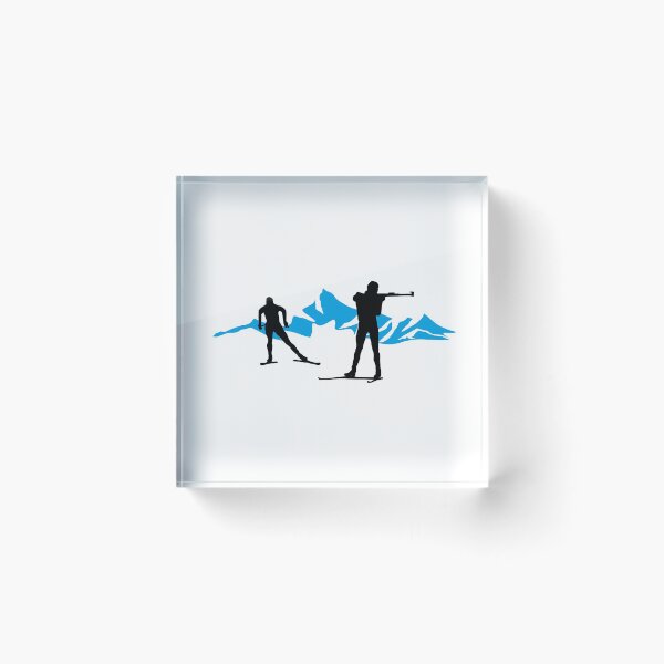 Item preview, Biathlon - biathletes and mountains designed and sold by claudiasartwork.