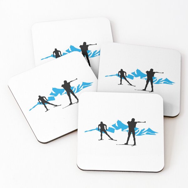 Item preview, Biathlon - biathletes and mountains designed and sold by claudiasartwork.