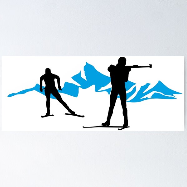 Item preview, Biathlon - biathletes and mountains designed and sold by claudiasartwork.