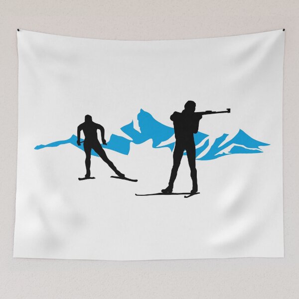 Item preview, Biathlon - biathletes and mountains designed and sold by claudiasartwork.