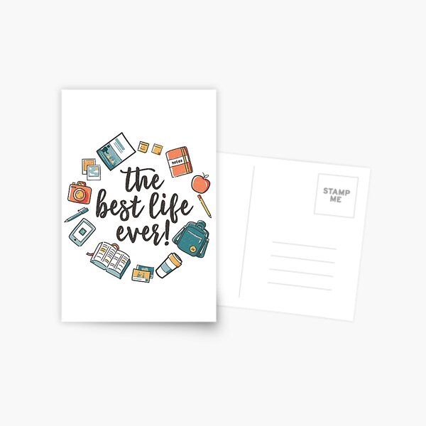 Item preview, The Best Life Ever! (Design no. 3) designed and sold by Paper Bee Gift Shop.