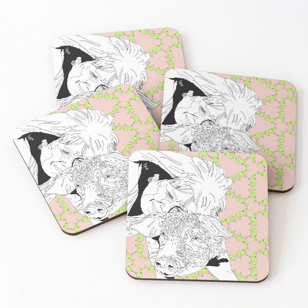 Item preview, Sanctuary - Woman + Pig - Be Kind - Kaleidoscope Pattern designed and sold by vernapoppy.