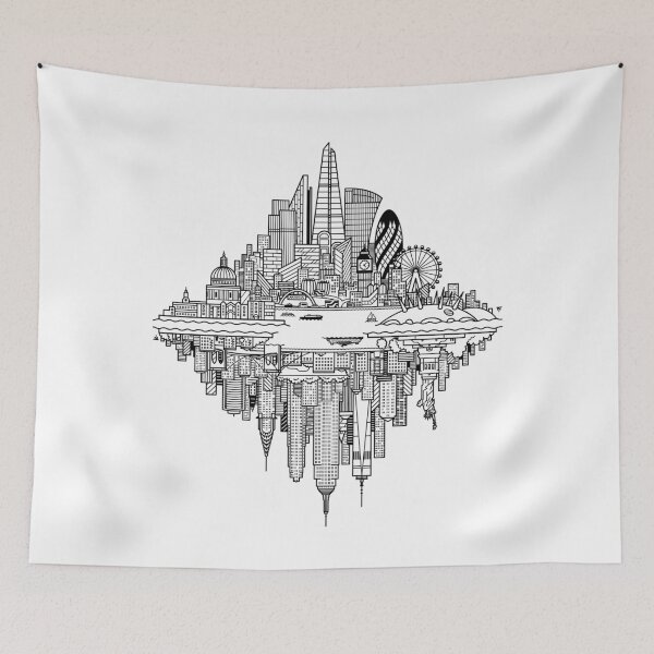 Item preview, London New York Reversible Skylines designed and sold by Tom Napper Design.