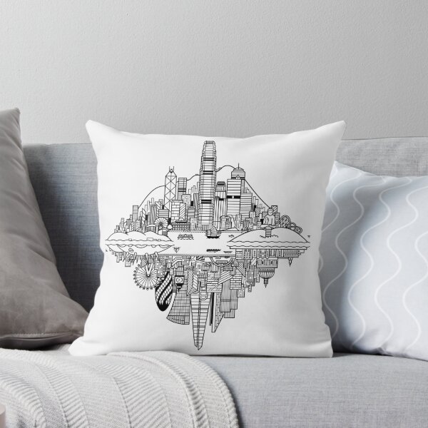 Item preview, Hong Kong London Reversible Skylines designed and sold by Tom Napper Design.