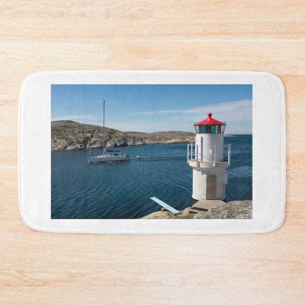 Item preview, a sailboat passes the lighthouse designed and sold by connyM-Sweden.