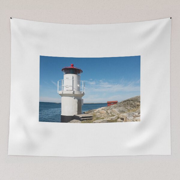 Item preview, a sailboat passes the lighthouse designed and sold by connyM-Sweden.