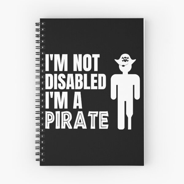 Item preview, I'm not disabled I'm a pirate designed and sold by Tdork.