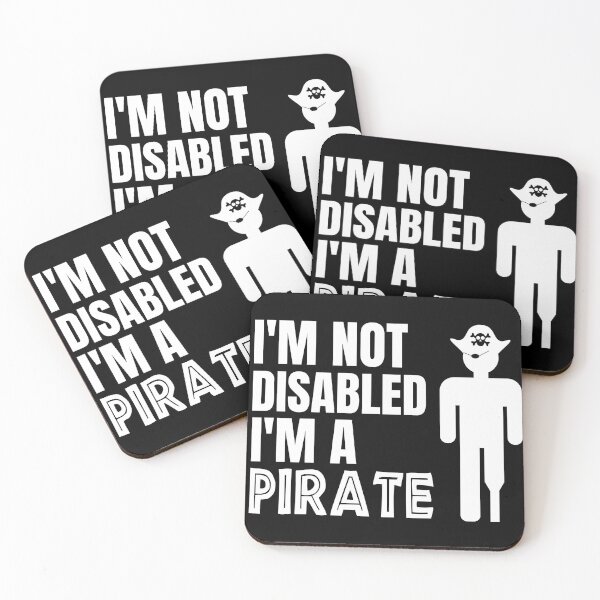 Item preview, I'm not disabled I'm a pirate designed and sold by Tdork.