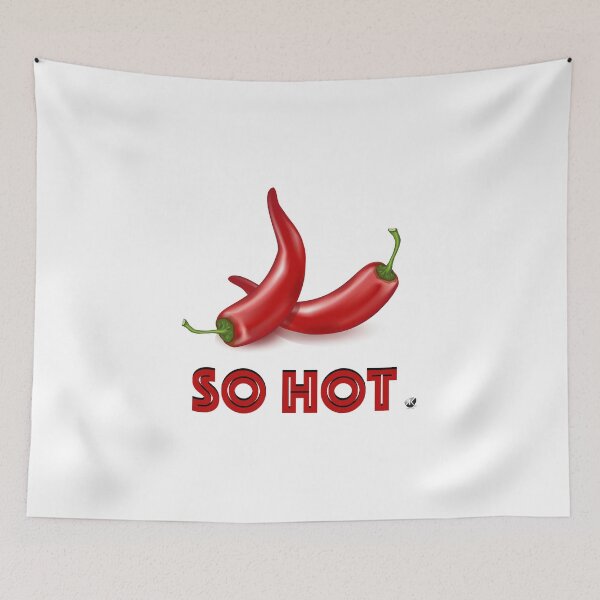 Item preview, Lettering so hot with red chili peppers illustration designed and sold by Alexandra Kueny.