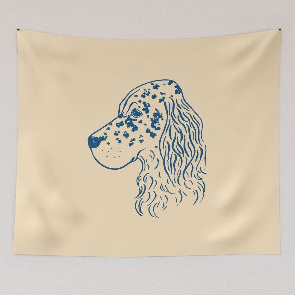 Item preview, English Setter (Beige and Navy) designed and sold by illucalliart.