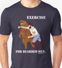 Exercise for Bearded Men Slim Fit T-Shirt