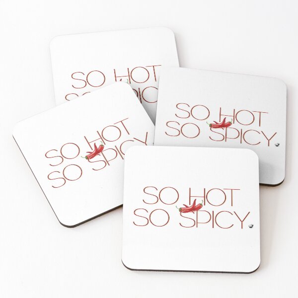 Item preview, Lettering so hot so spicy with red chili peppers illustration designed and sold by Alexandra Kueny.