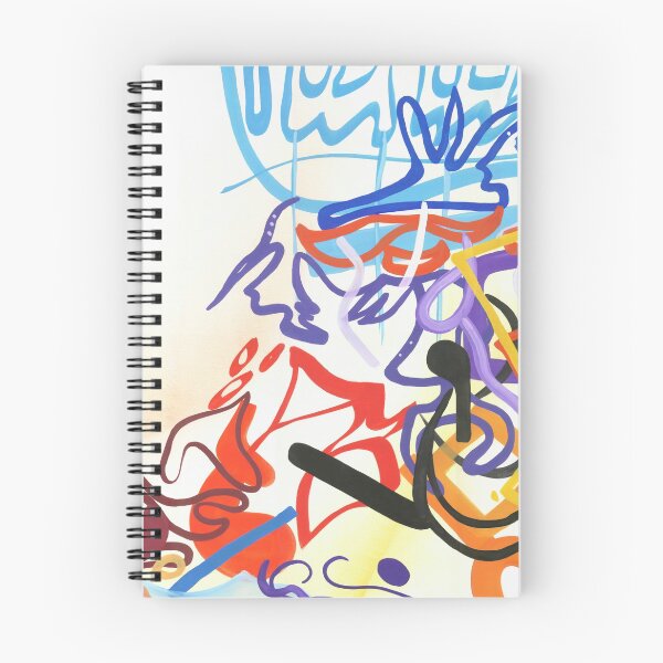 Item preview, Colourful Abstract Squiggle Art Print designed and sold by lisavrobinson.