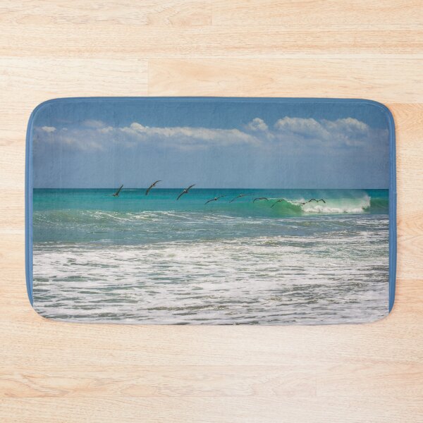 Item preview, Group of pelicans over the ocean designed and sold by Zina Stromberg.