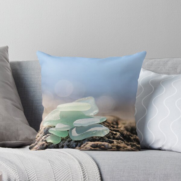 shades of aqua Throw Pillow