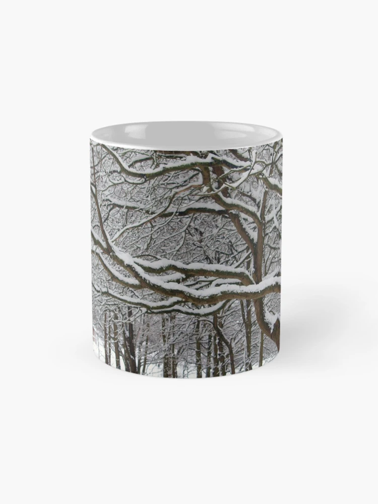 Thumbnail 4 of 6, Coffee Mug, Snow Tree Lattice designed and sold by RJBPhotoDesign.