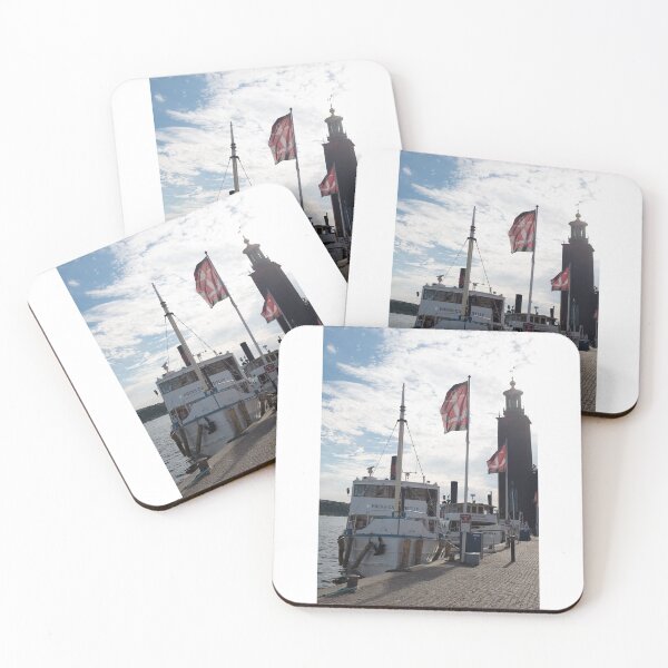 Item preview, An old steamboat arrives at a pier in the Swedish capital Stockholm designed and sold by connyM-Sweden.