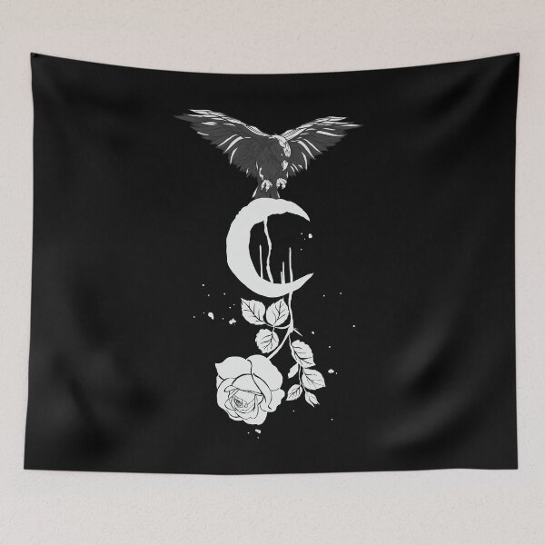 Item preview, Raven Crow Moon Rose designed and sold by Weilichesmag.