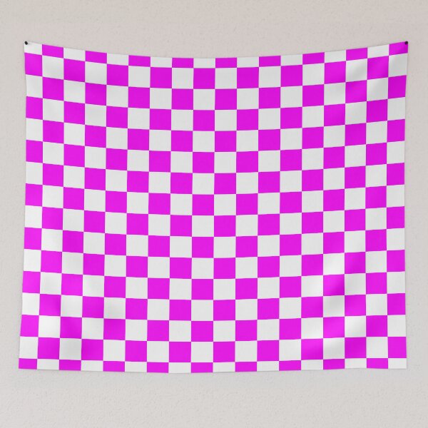 Item preview, Magenta And White Checkerboard Pattern designed and sold by rewstudio.