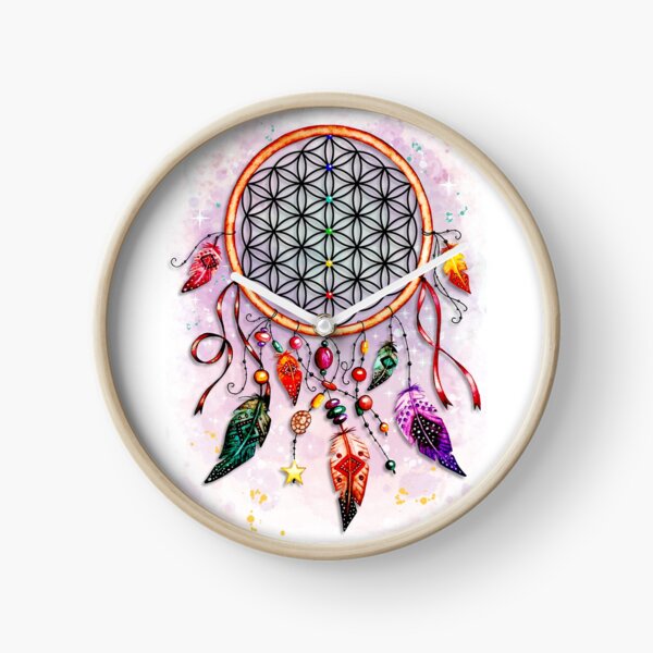 Dream Catcher Flower of Life Clock