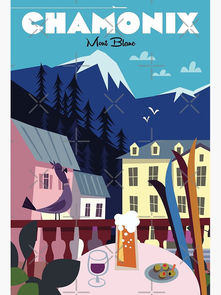 brutalt famlende passe Chamonix poster" Poster for Sale by Gary Godel | Redbubble