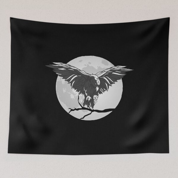 Item preview, Raven crow in the full moon designed and sold by Weilichesmag.