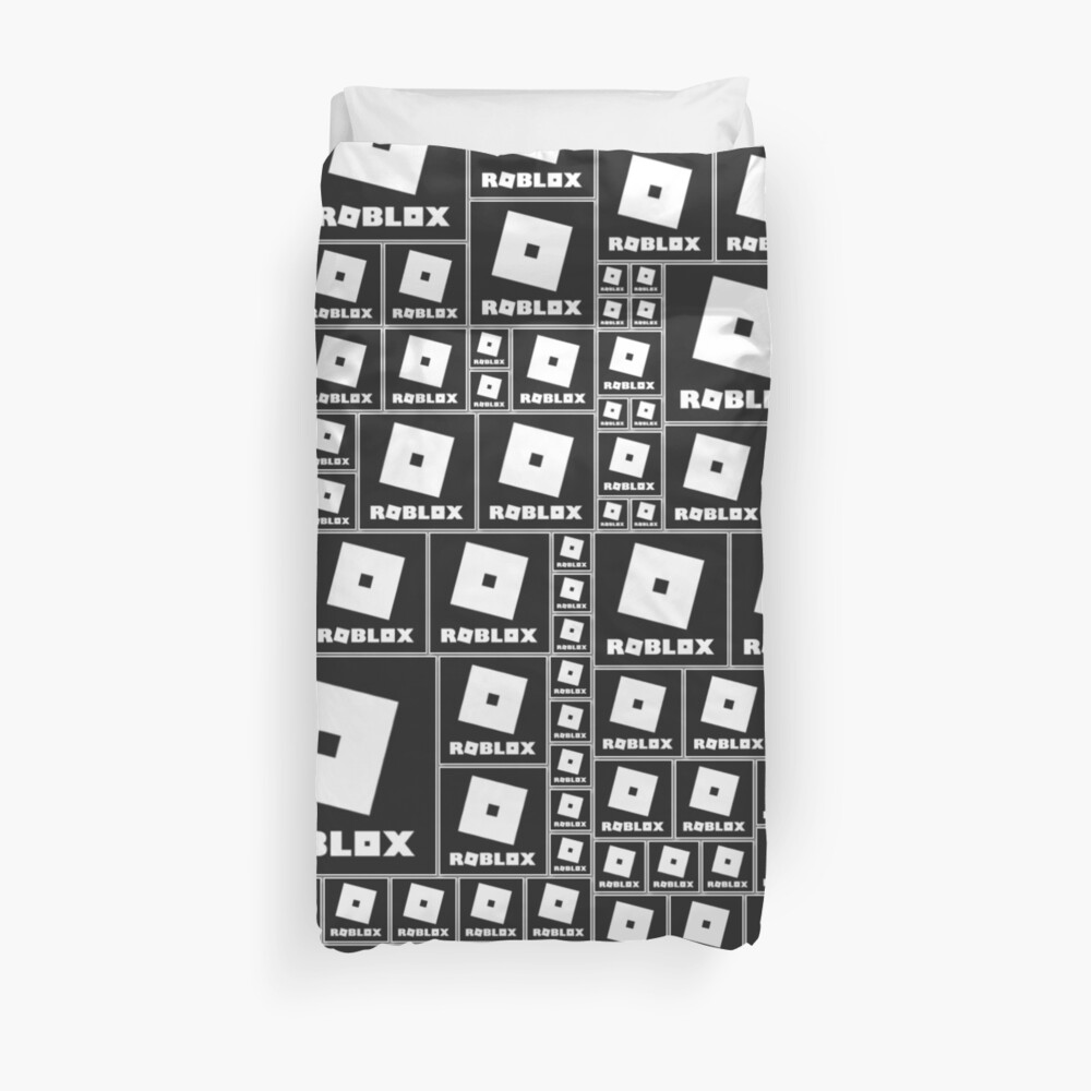 Roblox Logo In The Dark Duvet Cover By Best5trading Redbubble - grey and white roblox logo