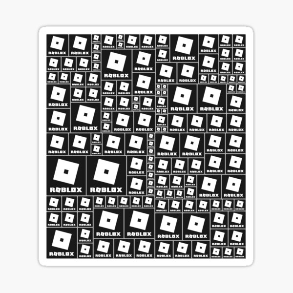 Roblox Logo Stickers Redbubble - black grid roblox