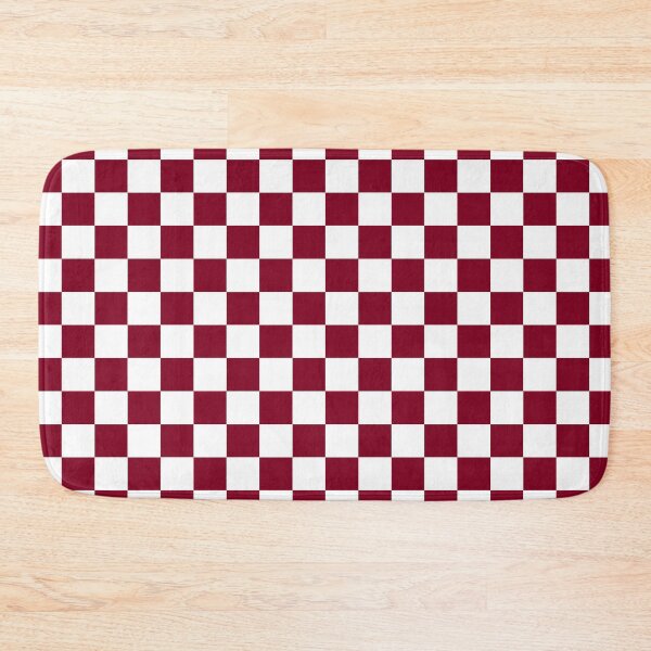 Item preview, Burgundy And White Checkerboard Pattern designed and sold by rewstudio.