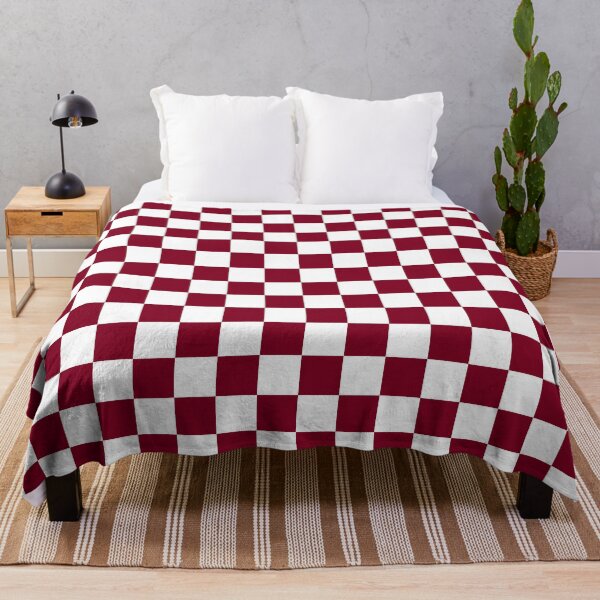Item preview, Burgundy And White Checkerboard Pattern designed and sold by rewstudio.