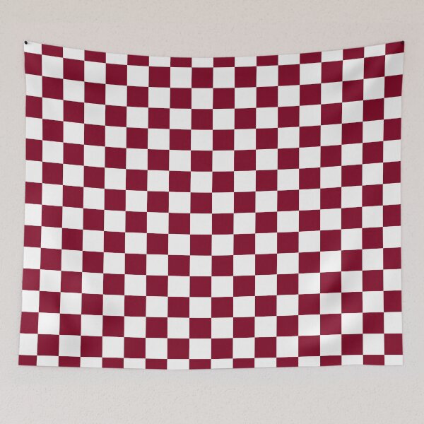 Item preview, Burgundy And White Checkerboard Pattern designed and sold by rewstudio.